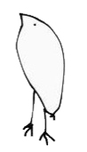 Small pixel style doodle bird