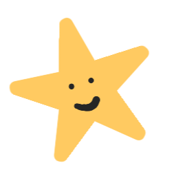 Pixel style smiling star