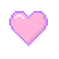 Animated bouncing pixel art heart